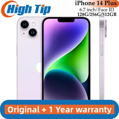 Original Apple iPhone 14 Plus 6.7" 5G US Version Dual eSIM 14plus NFC A15 OLED Face ID 6GB RAM 128/256GB ROM Unlocked Cell Phone