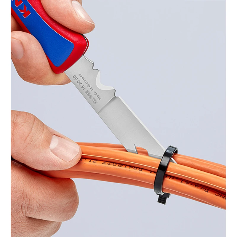 KNIPEX-Faca plástica dobrável para eletricistas, 200 mm faca utilitário, 162050SB