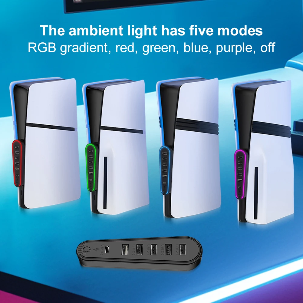 hub-de-expansao-com-6-portas-e-luz-rgb-adaptador-carregador-conversor-e-extensor-de-transferencia-de-dados-para-playstation-5-slim-pro