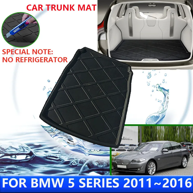 For BMW 5 Series F10 F11 2011~2016 2013 2014 2015 Car Rear Trunk Protector Pads Waterproof Liner Anti-Fouling Mats Accessories