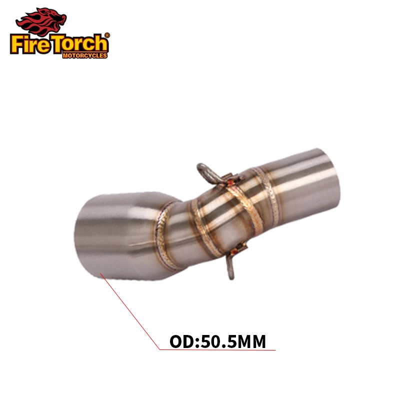 Slip On For CF-Moto 400GT 650GT Motorcycle Exhaust System Escape Moto 51mm Muffler Mid Connect Link Pipe