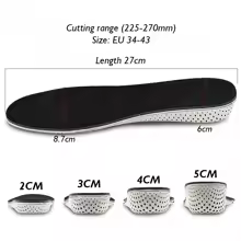 Aumente Sua Altura Com Insoles Memory Foam Respiráveis E Leves!