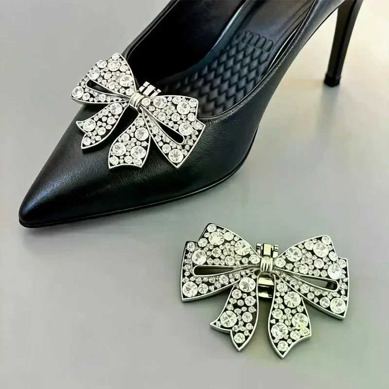 Crystal Rhinestones Bow-Knot Shoe Clips Or High Heels Sandals Boots Bridal Wedding Party Shoes Flower DIY Craft Shoes Decoration