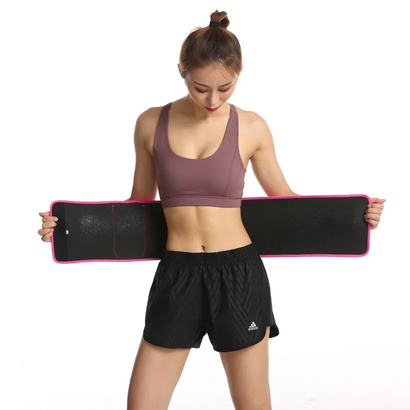 Unisex Adjustable Elastic Waist Support Belt Neoprene Faja Lumbar Back Sweat Belt with Pocket Fitness Belt Waist Trainer Heuptas