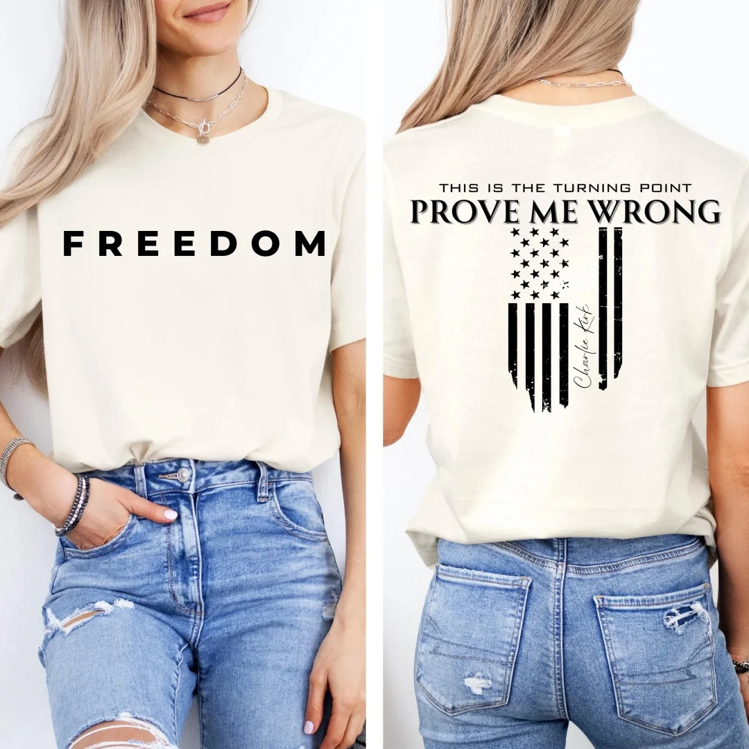 قميص تشارلي كيرك إثباتني قميص خاطئ الراحة الوطنية في السلام تحية قميص تشارلي كيرك العدالة لتشارلي كيرك #3