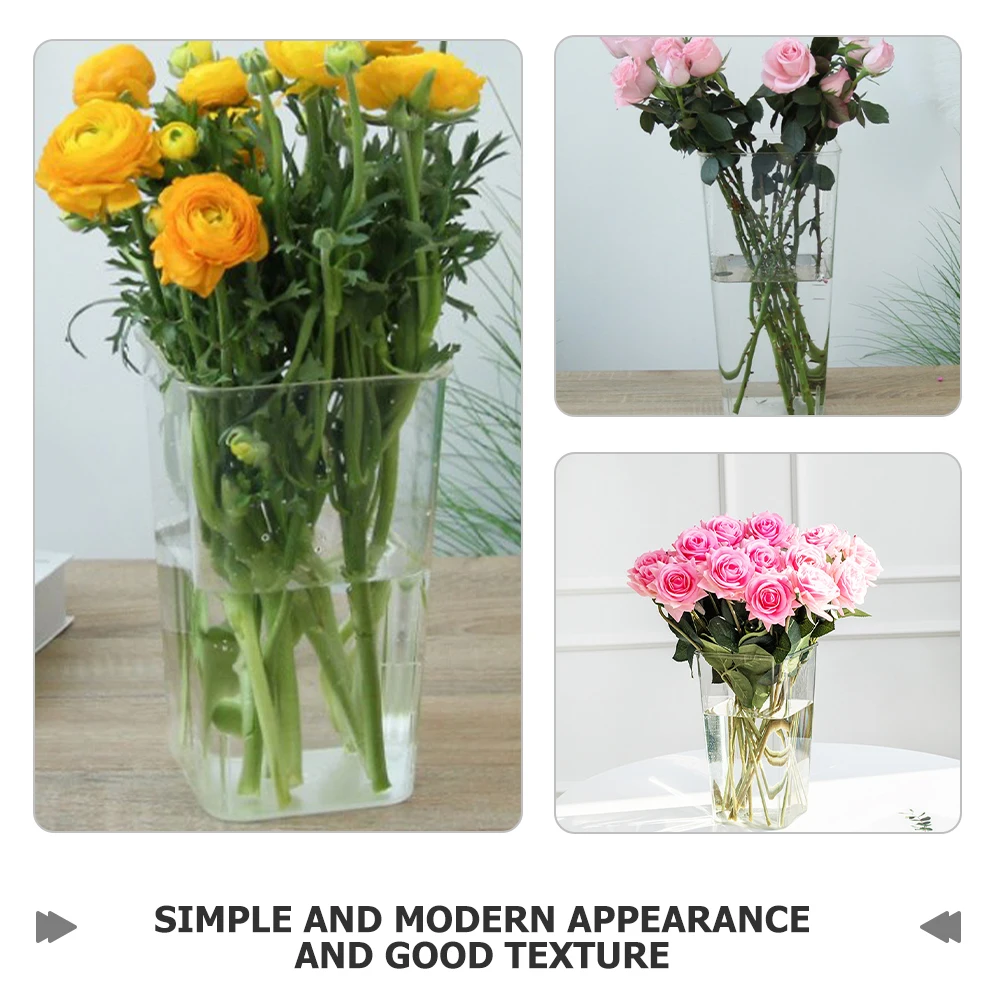 

Acrylic Flower Bucket Clear Vase Cylinder for Floral Arrangement Home Office Balcony Wedding Large Tall Rustic Vase Bucket Pot