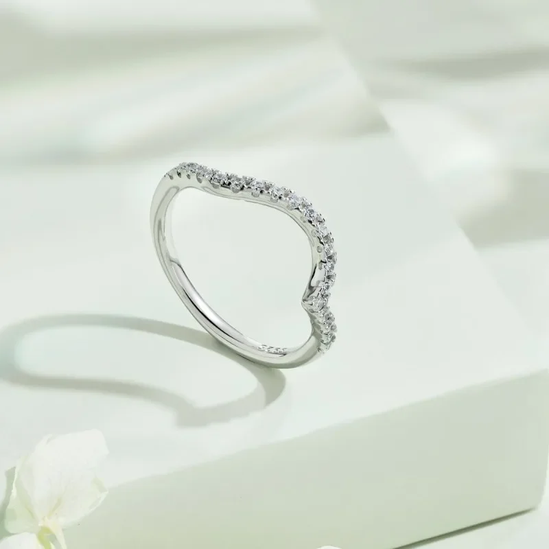 Shining U S925 Silver Crushed Ice Cut High Carbon Daimond Aquamarine Ring Fine Jewelry for Women Engagement