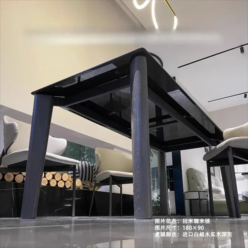 Center Dresser Console Square Dining Table Side Coffee Design Minimalist Rock Dining Table Modern Tavolo Pranzo Home Furniture