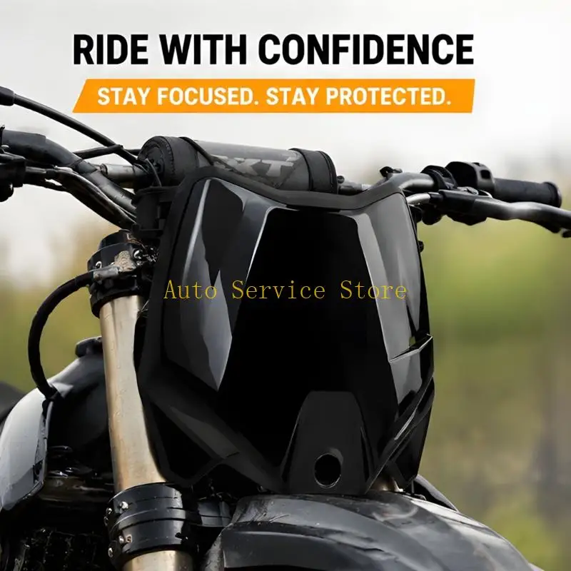 462A Sturdy ABS Front Number Plate For Electric Dirt Bikes Simple Installation No Drilling Needed