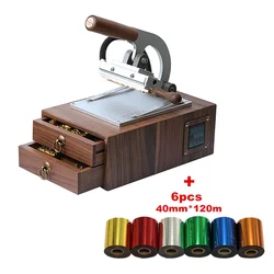 Hand-Held Leather Hot Stamping Machine, Logo Labeling, Soldering Hot Pressing Branding Iron with Movable Type Mould and Paper