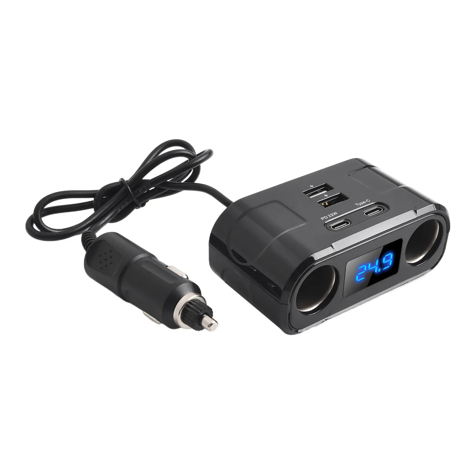 

Easy On/Off Switch 60W PD Quick Charge 12V 24V Car Adapter Multi-functional Power Adapter In-car Charging For Mobile Phones