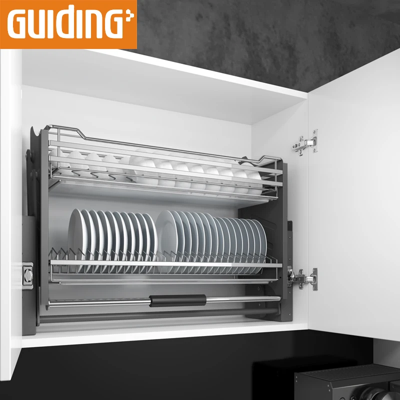 Wall Cabinets Pull Dish Drainer Organizational Storage Kitchen Pull Down Cabinets