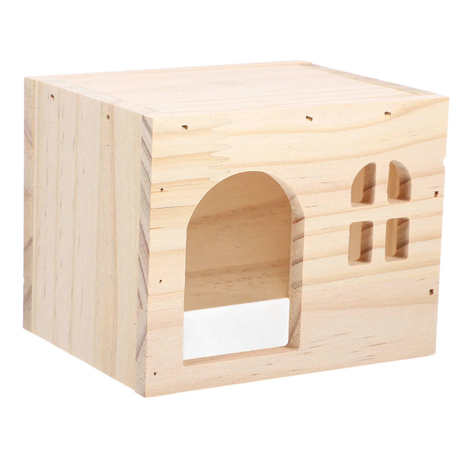 Hamster Hideout House Bunny Chinchilla Toys Small Animal Houses Castle for Rabbits Wooden Hideouts Delicate Hut and