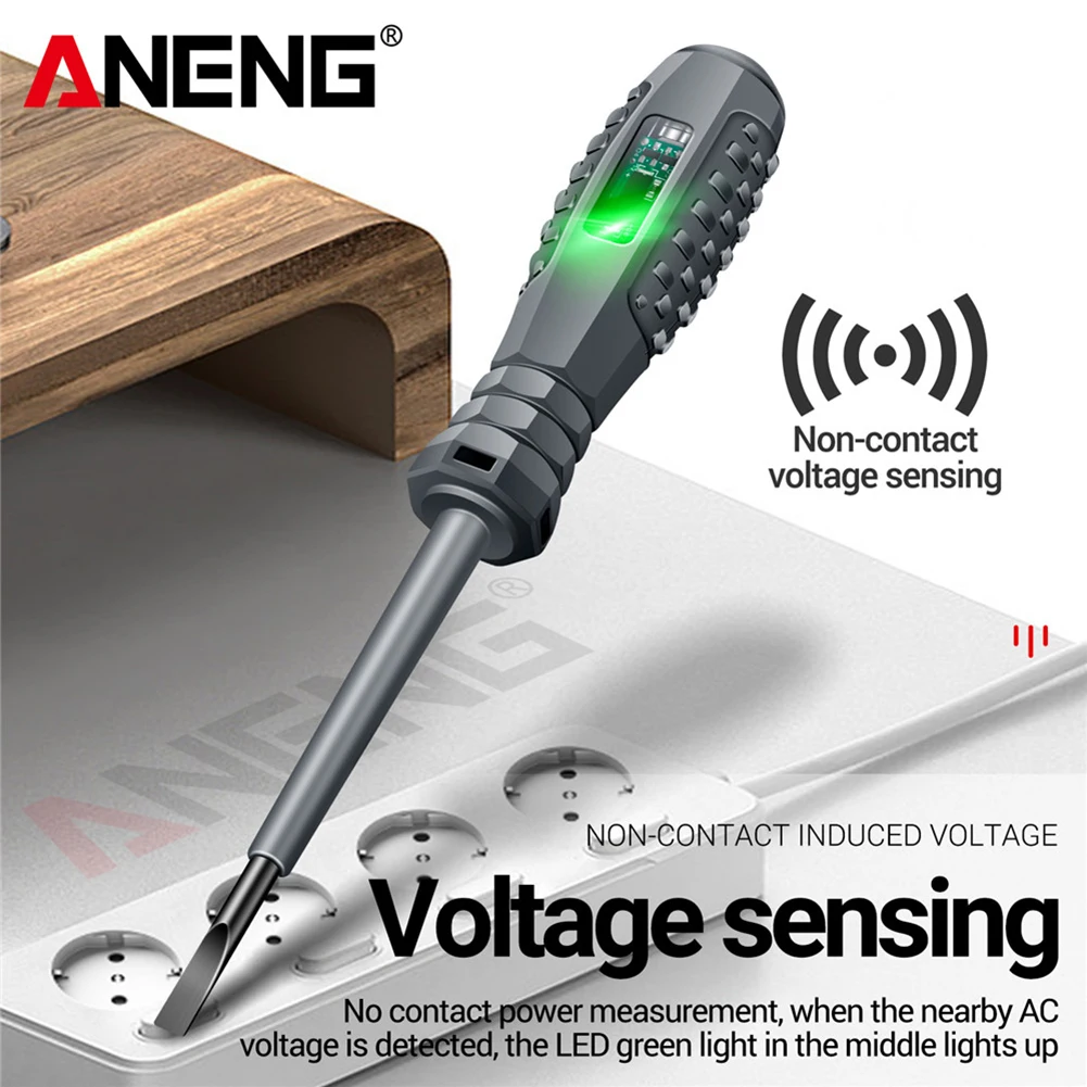 2PCS ANENG B05 Insulated Screwdriver Set Electric Tester Screw Driver with Neon Bulb Indicator Non-contact Voltage Tester Pen