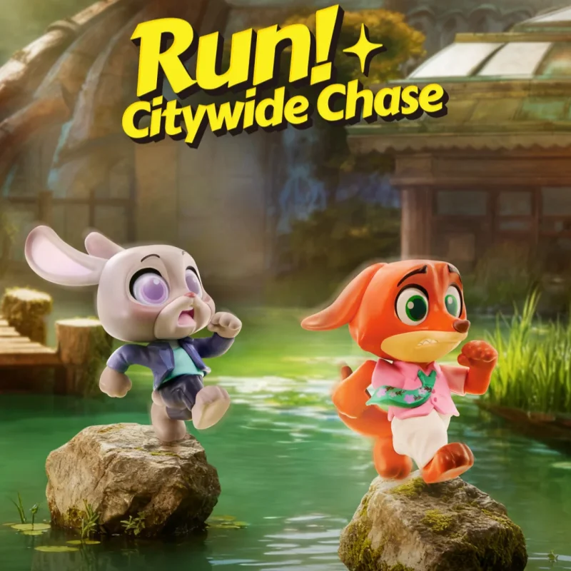 

Подлинный Zootopia Run! Серия Citywide Chase, слепая коробка, модные коллекционные фигурки, популярные игрушки, настольный орнамент, загадочная коробка