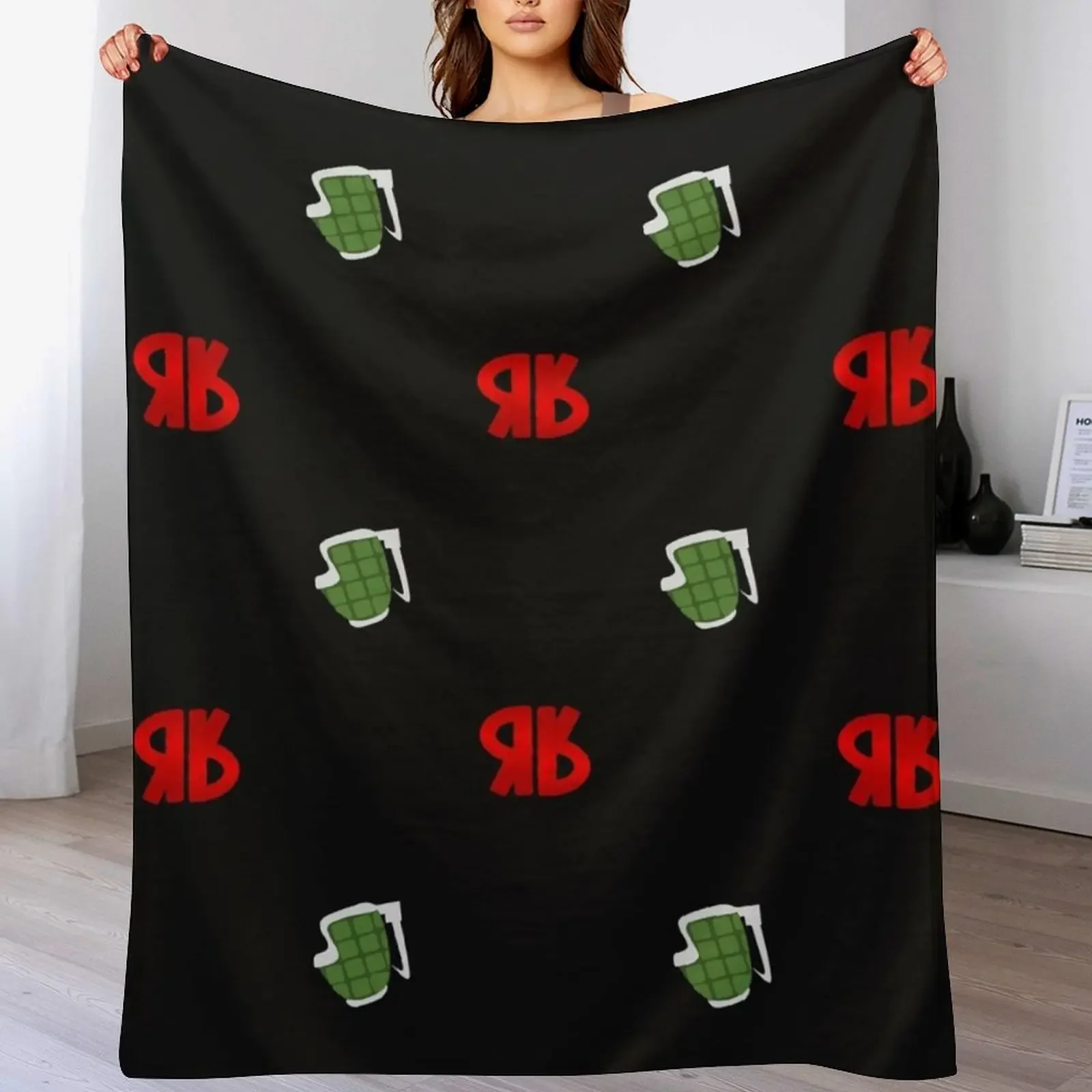 

Kiribaku Symbols Throw Blanket Lightweight Warm Blanket for Travel Camping
