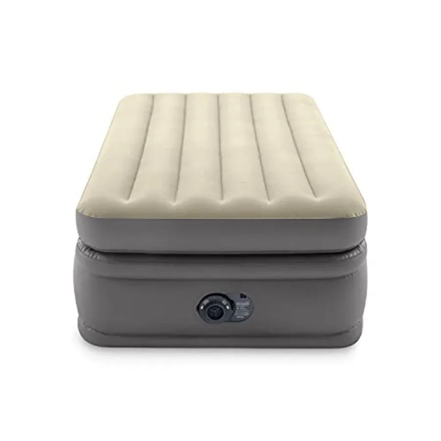 

64161ED Prime Comfort Elevated Air Mattress: Fiber-Tech Size Built-in Electric Pump 20in Bed Height 300lb Weight Capacity