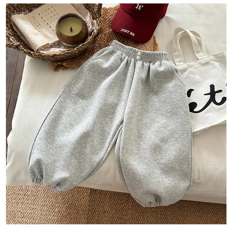 2026 Korea Kinder Mädchen Jungen Jogginghose Kinder Frühling Herbst Lange Hose Sport Einfarbige Hosen – Detail 11
