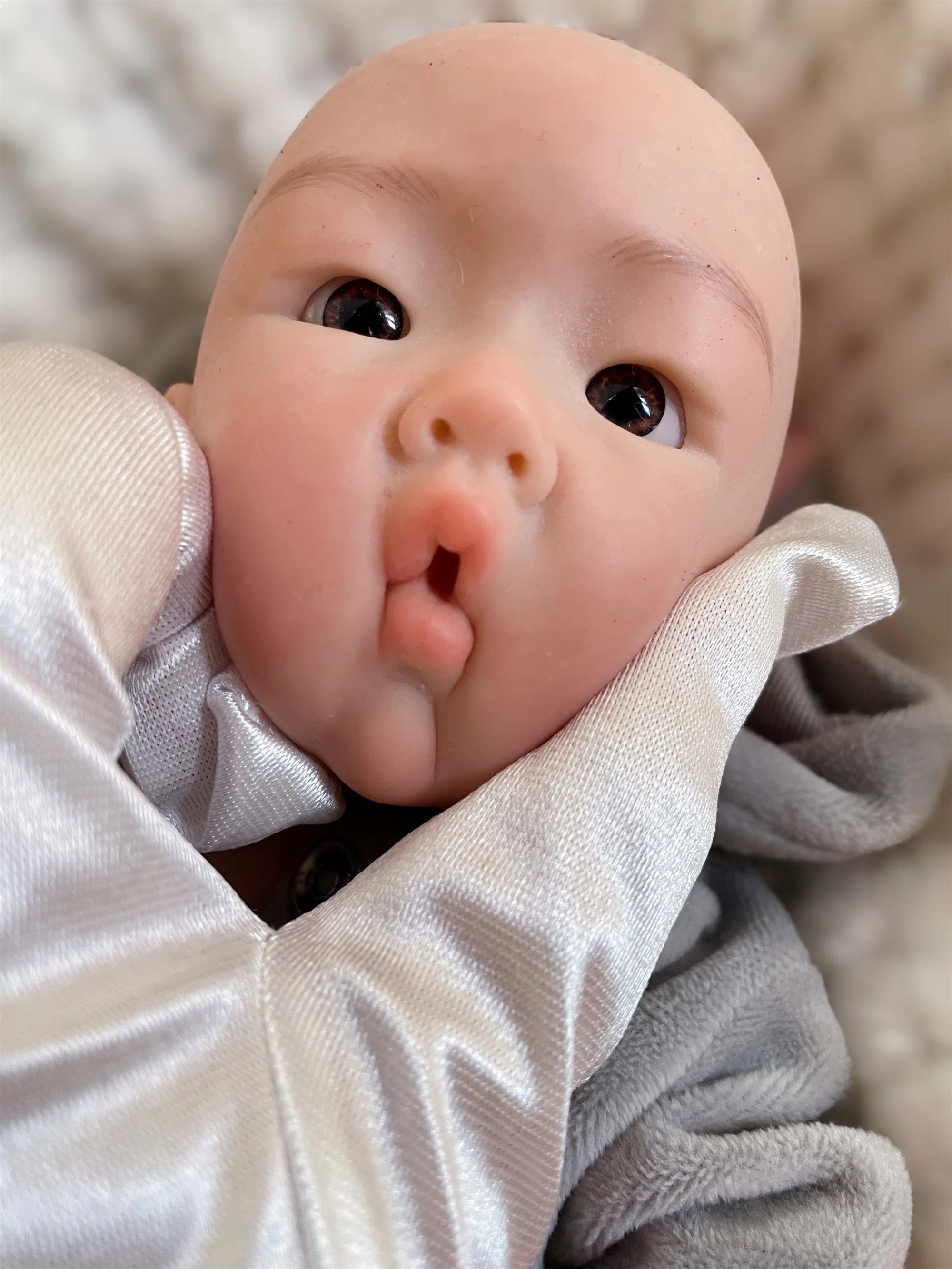 25CM Silikon Junge Reborn Puppen Ganzkörper Weiche Feste Silikon Gemalt Realistische Neugeborene Puppen wiedergeboren de silikon echte soi