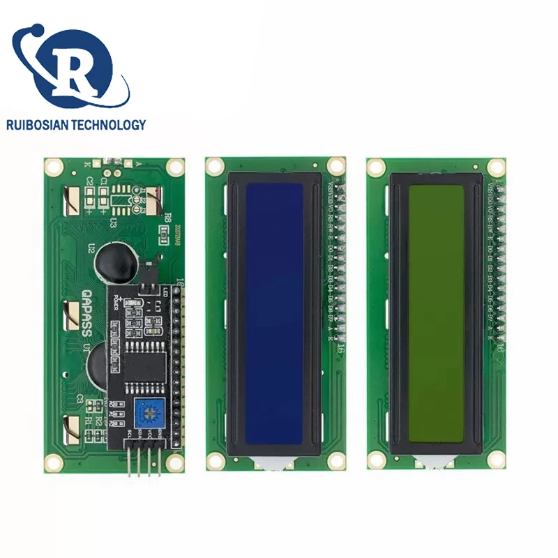 ЖК-модуль 1602A, синий, желто-зеленый экран IIC I2C LCD1602 1602A, модуль дисплея 16*2, 16x2, 5 В, переходная пластина для Arduino