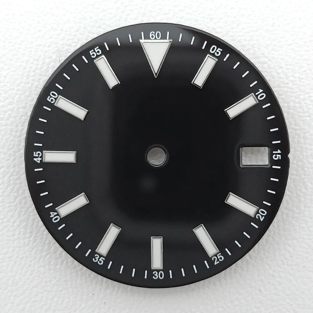 28.5MM dial fit NH35 movement green luminous custom LOGO/no LOGO black blue white yellow green gray watch parts accessories