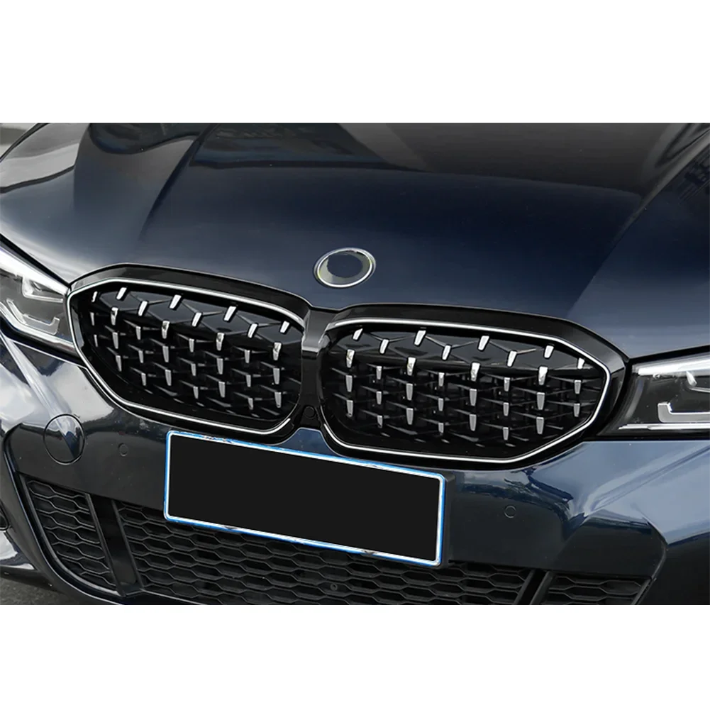 Diamond Front Racing Upper Radiator LED Grille For BMW G20 G28 3 Series 320i 325i 330i M340i 325Li xDrive M LCI Grille 2019-2022