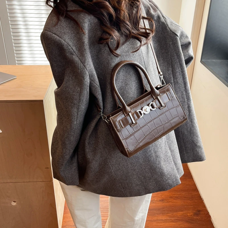 

Luxury Brand Genuine Leather Crossbody Bag For Women, Elegant Messenger Shoulder Handbag With Spacious Storage Compartments