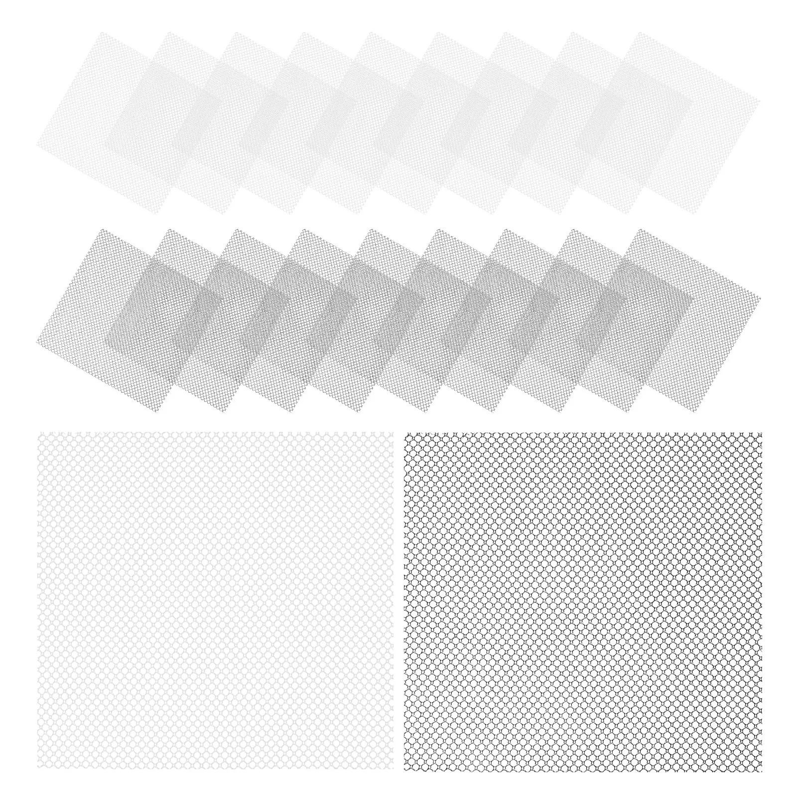 20Pcs Beast Suit Eye Mesh Sheets Breathable Soft Plastic for Mask Making Cosplay Animal Eyes Craft Supplies Eye Mesh for Fursuit