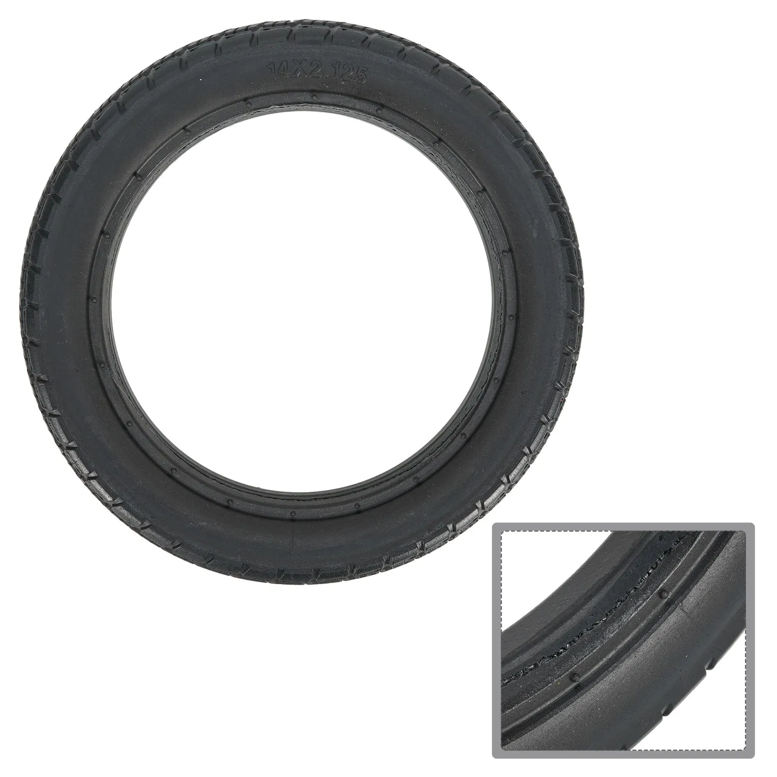 

Non slip and Wear resistant 14 Inch Electric Scooter or Bicycle Tyre Puncture proof Solid Tire 14x2125 (57 254)