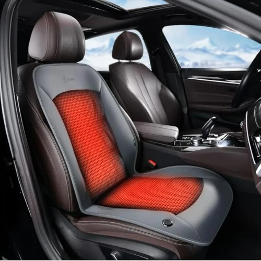 

Car Seat Cushions Leather Plush Universal Fit for Driver Passenger in Car Truck SUV Van Gray Black Comfortable Support and Slip