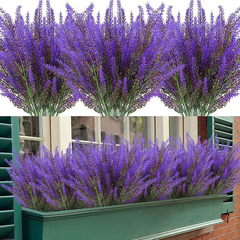 5Pcs Artificial Lavender Fake Flower Wedding Romantic Provence Decor Nordic Style Vase Storage Home Decor Bouquetl