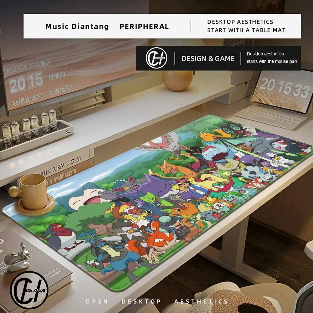 

Pokémon Mouse Pad Cute HD Desk Pad Extended Gaming Keyboard Mats Large 90x40cm XXL Gamer Mousepad