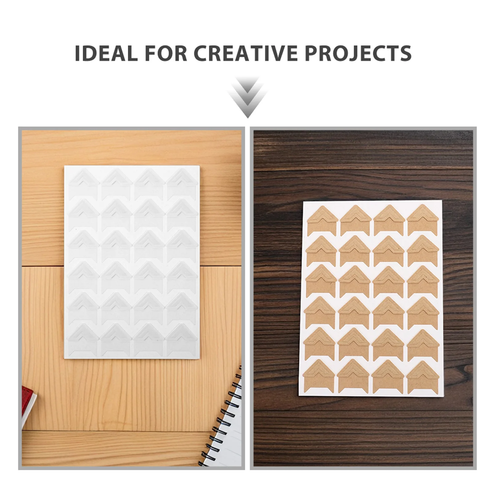 192 szt. Naklejek Dekoracyjnych, Ochraniacze Narożników, Materiały do Scrapbookingu DIY, Narożniki do Zdjęć, Samoprzylepne