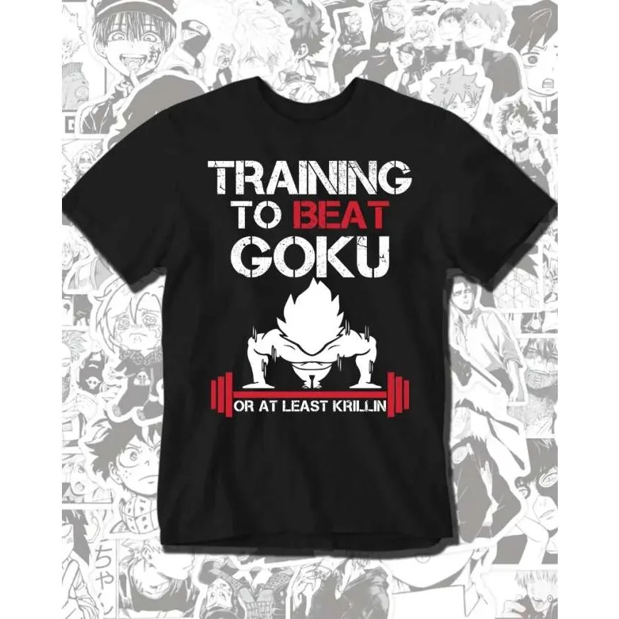 Dragon Ball Training Te Beat Goku Japanse Retro Hot Blood Animatie Heren en Dames Zomer Katoen Los T-shirt Tops Kleding - afbeelding 2