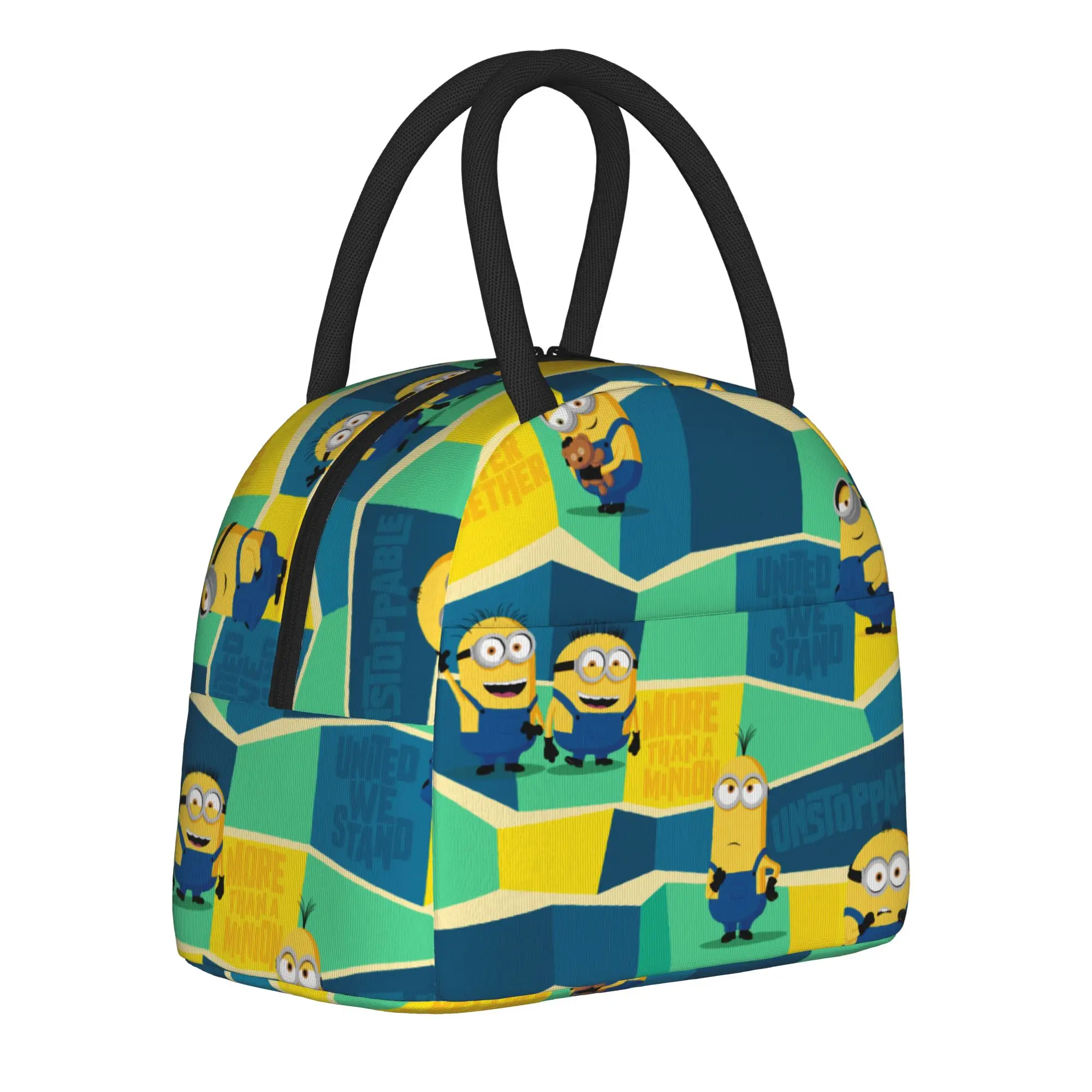 

Banana Henchmen Cartoon Insulated Lunch Bag The Rise of Gru Reusable Thermal Bag Tote Lunch Box School Outdoor Men Women