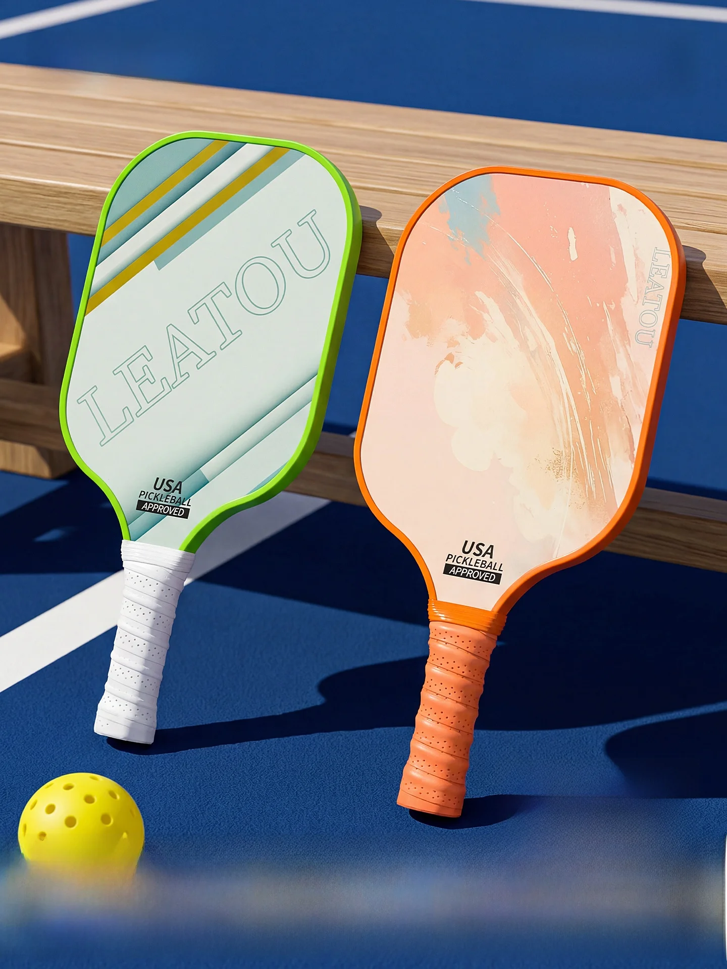 プロ仕様カーボンファイバーピックルボールラケットセット-マット仕上げ-トレーニング＆トーナメントレベル専用キット-スポーツフィットネス愛好家向け