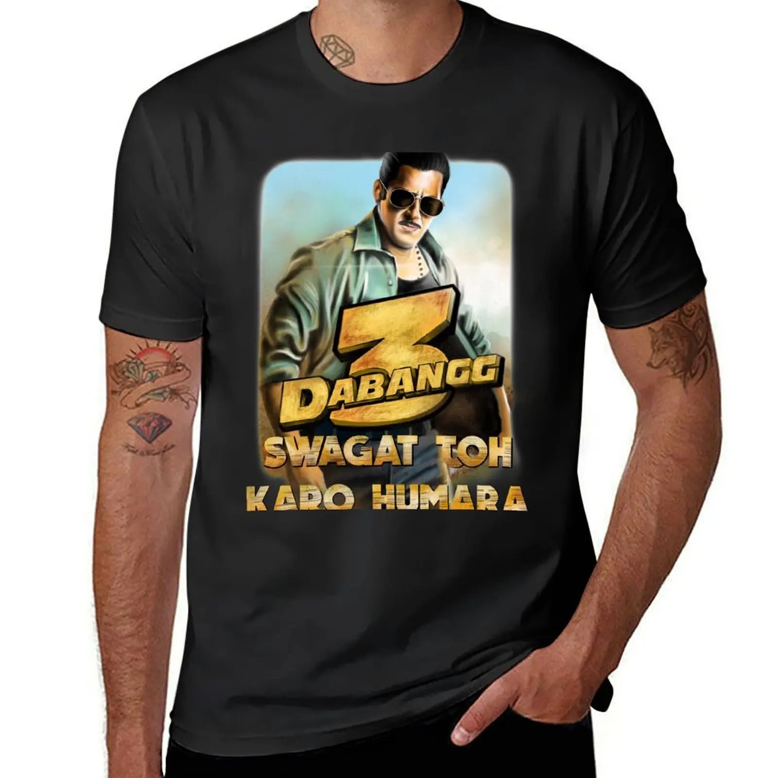 Dabangg 2 Salman Khan digital art T-Shirt Aesthetic clothing blanks graphics oversized t shirt for men