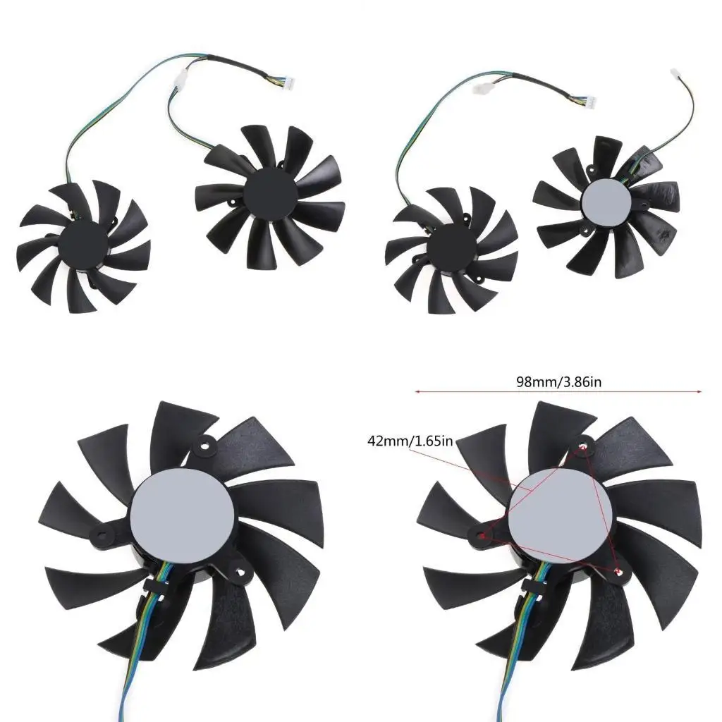 

31BA GPU Cooler Fean для Zotac 1060 1070 Ti VGA FAN -графическая карта Охлаждение 4PIN 12V