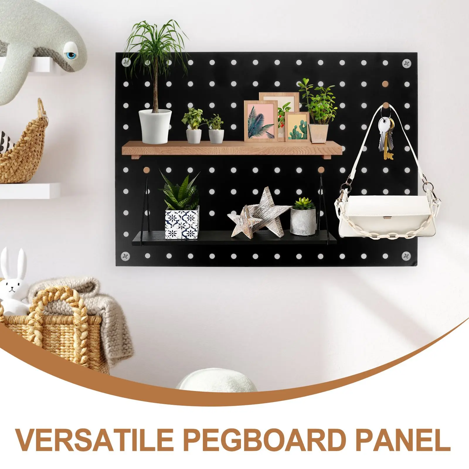 Peg Board Tool Organizer Display Panel and a Wide Range of Pegboard Accessories Pegboard Panel for Wall Organization and Storage