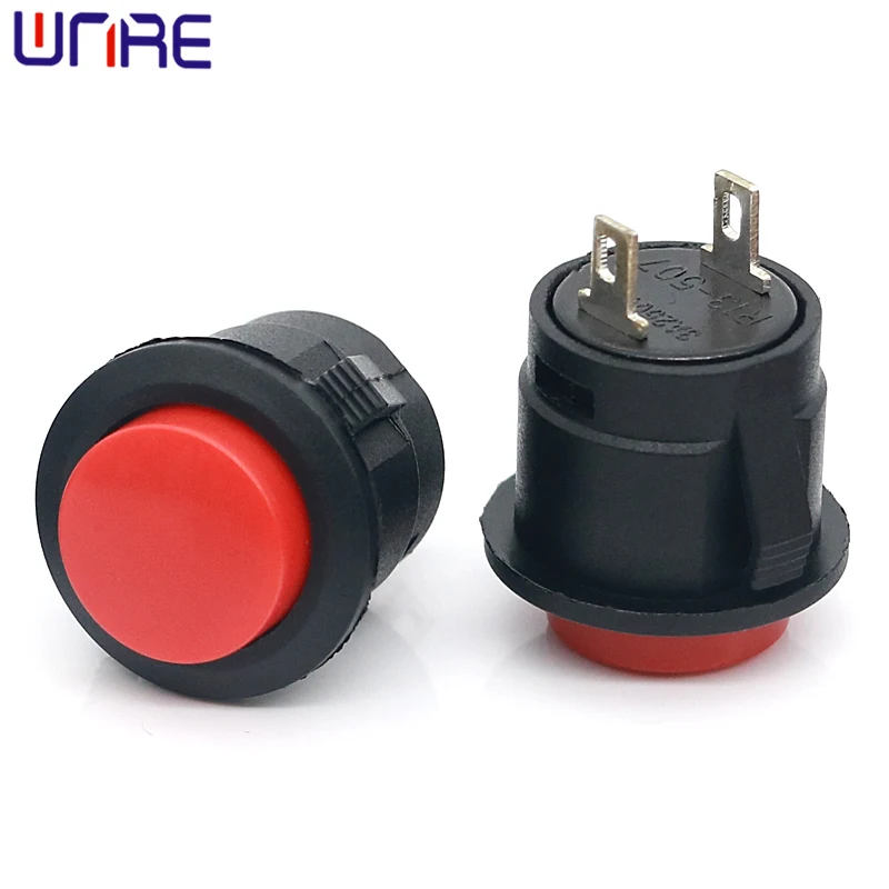 

Круглая пряжка PBS1-07, пробежечный переключатель с самовозвратом, 3A, 250 В, водонепроницаемый кнопочный переключатель, маленькая кнопка, мини-переключатель