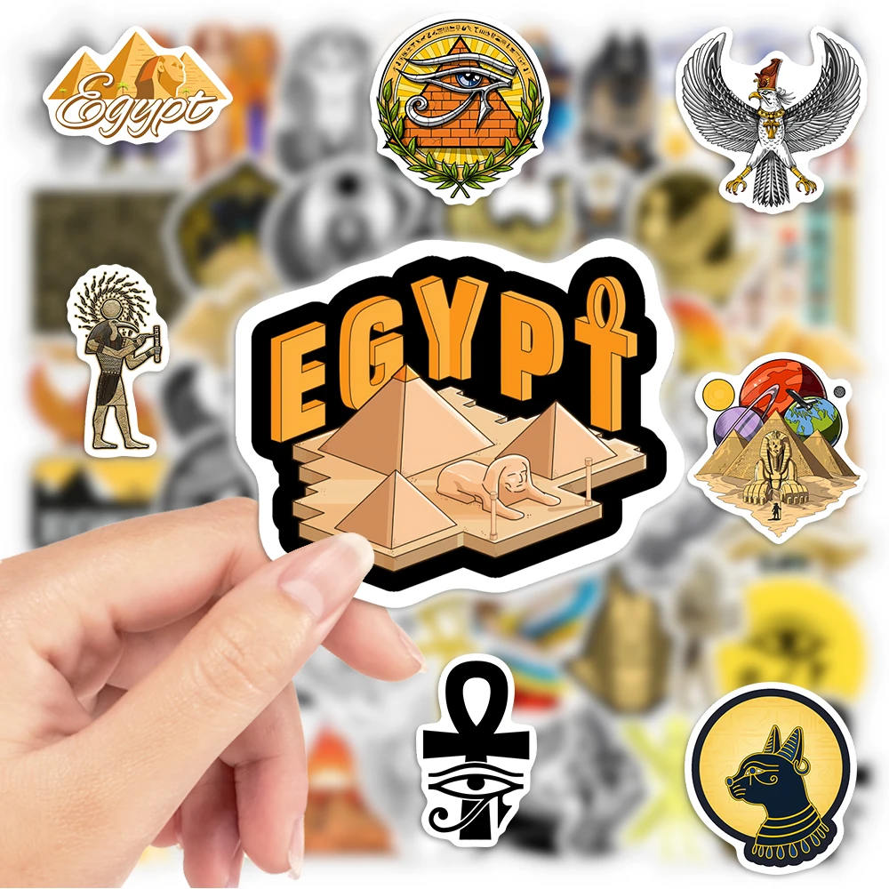 Egypt Culture Stickers Pyramid Pharaoh DIY Toys Gift Decorative Decal for Scrapbook Journal Laptop Phone Luggage Waterproof