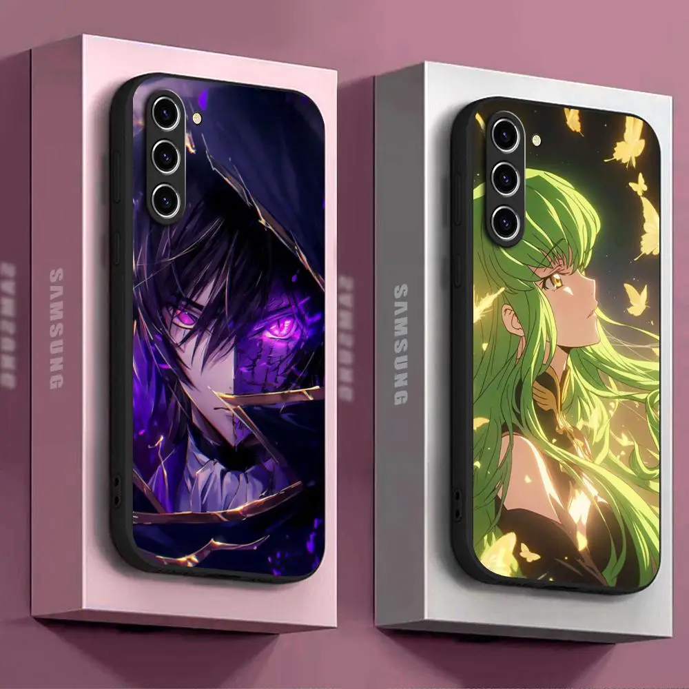 Cool Code Geass Anime Phone Case For Samsung Galaxy S25 S24 S23 S22 S21 S20 Plus Ultra Note20 Soft Black