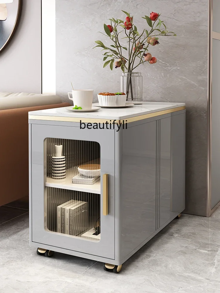 LHY26 ss CXH خزانة الأوسط المحمول بكرة الشاي خزانة جانبية ضيقة خفيفة فاخرة #4