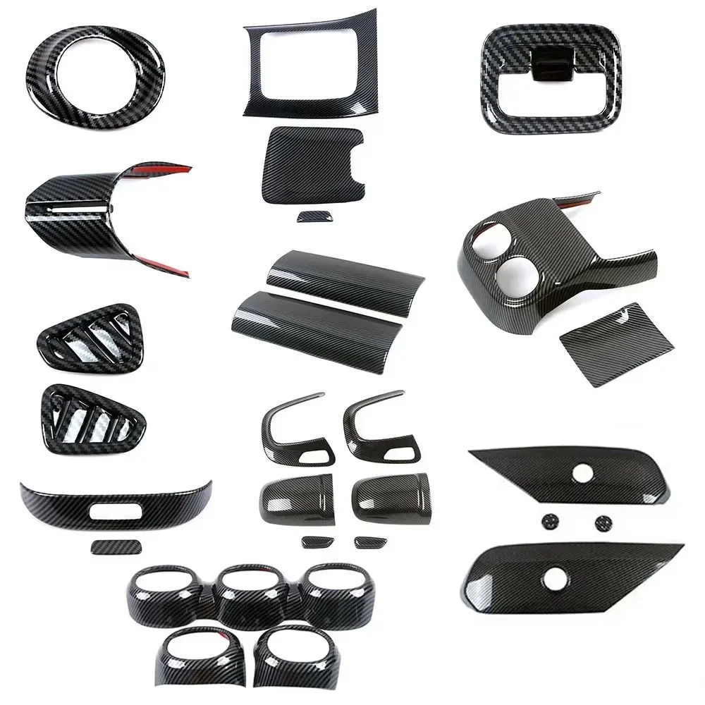 For Mercedes Benz C Class W206 C200 C220 C260 C300 2022 2024 Car Center Console Part Refit Decorate Trim Carbon Fiber Sticker