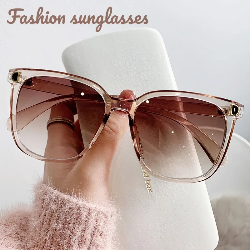 

Fashion Oversized Square Sunglasses Woman Brand Designer Vintage Sun Glasses Female Big Frame Gradient Shades Oculos De Sol