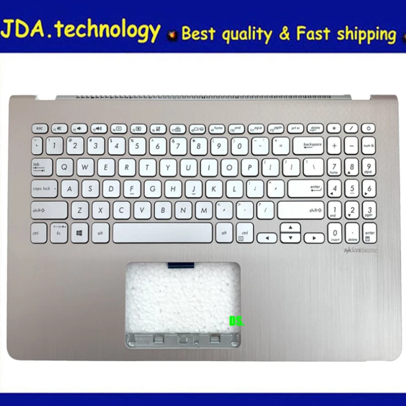 

MEIARROW 95%new For Asus VivoBook S15-S5300U/F S530 S530U S5300U S5300F Y5100U Palmrest US Keyboard upper cover,Golden