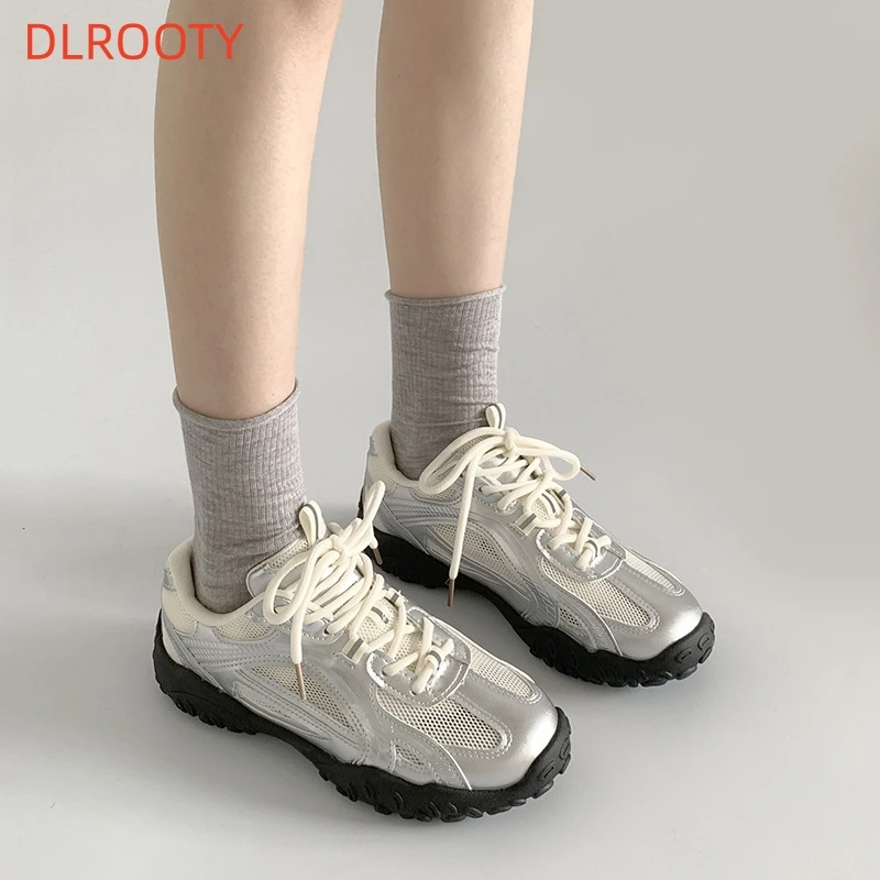 

Tennis Lace-Up Hike Shoes Sneakers Cross-tied Comfort Casual Flats Shoes Woman High Quality Sport Shoes Female Sneakers