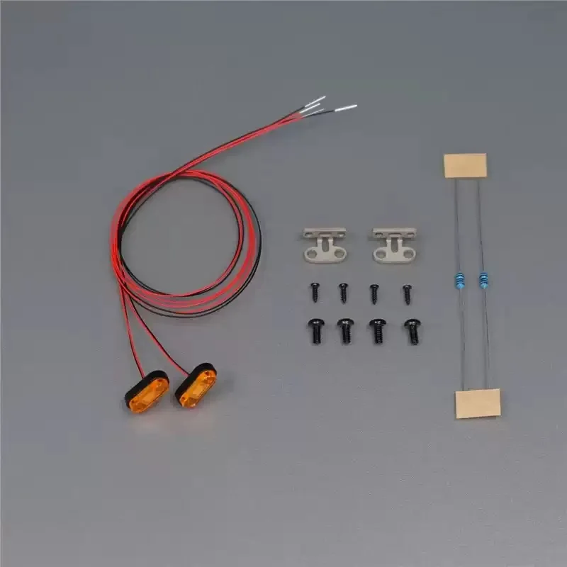 

2pcs LED Position Lights Side Light Trailer Warning Lamp for 1:14 Tamiya RC Truck Tipper SCANIA 770S 56368 VOLVO ACTROS BENZ Car