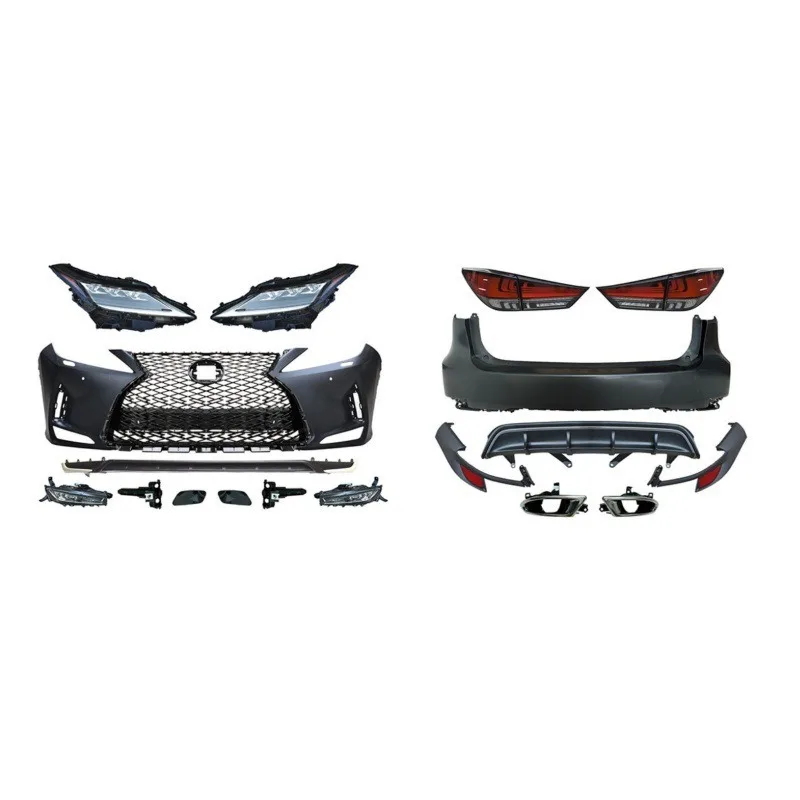 Bumper headlights taillights body kit for car modifications