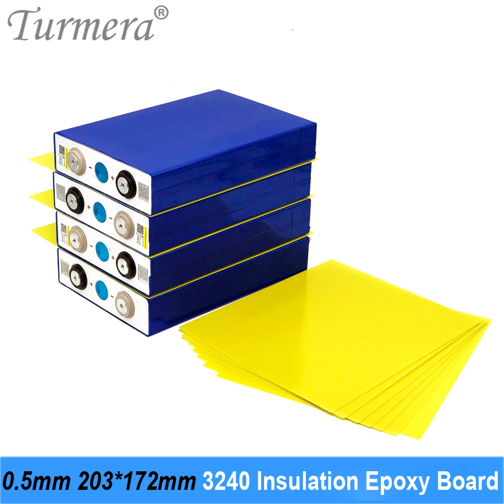 

Turmera 3240 Insulation Epoxy Board 0.5mm Thickness 203*172mm for 3.2V 280Ah 320Ah 310Ah 90Ah 12.8V Lifepo4 Battery Pack Diy Use